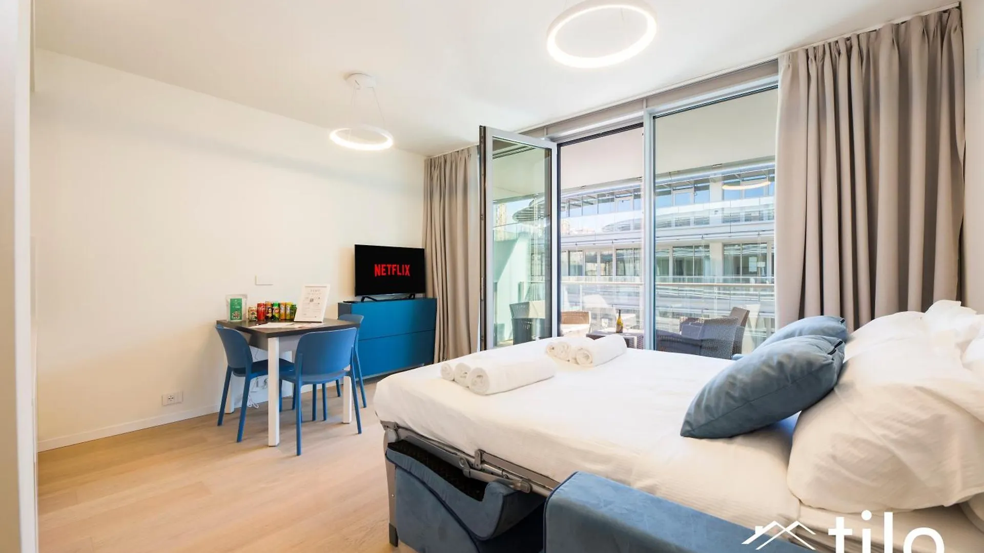 Waterfront Luxury Studio, Free Parking, Ac, Netflix & Wifi By Tilo Lux Genoa